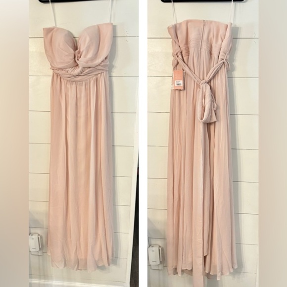 NWT BIRDY GREY 3X Grace convertible pale pink flowy woman maxi bridal dress - Picture 2 of 10
